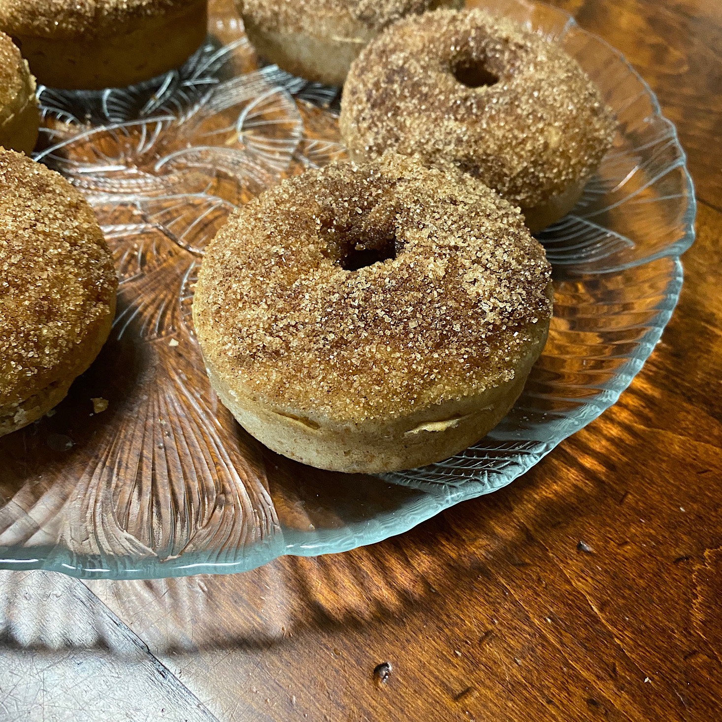 Brandi's daughter made Apple Cider Donuts following her recipe card from Raddish Kids.