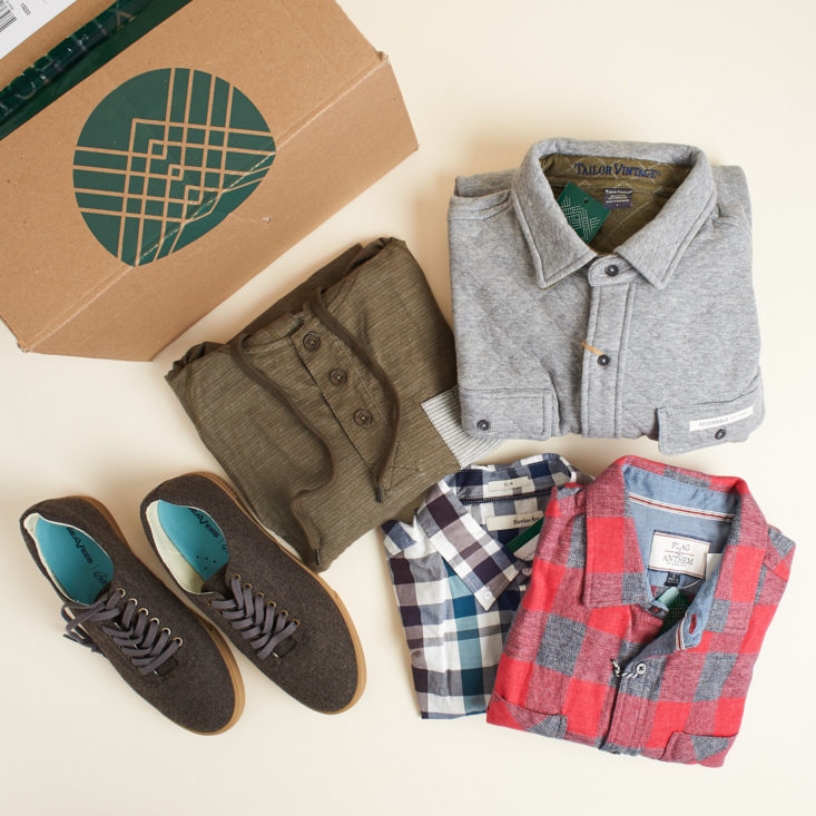 Eric received a mix of tops and a pair of shoes his his latest clothing subscription box from Stitch Fix.