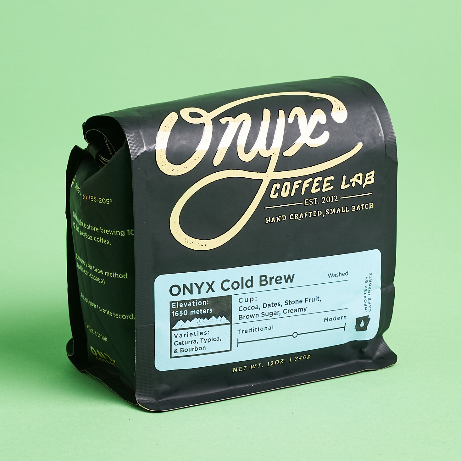 A bag of Onxy Cold Brew from Trade Coffee.